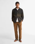 Barbour Overshirt Woodlane spazzolata con motivo a quadri