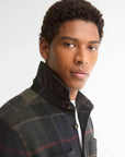 Barbour Overshirt Woodlane spazzolata con motivo a quadri
