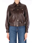 MAXMARA STUDIO GIACCA IN PELLE MSTBIADA 002 Cioccolato