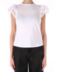 TWINSET T-SHIRT CON PIZZO 261TT2064 00001 Bianco