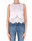 TWINSET TOP IN LINO 261TT2182 00001 Bianco
