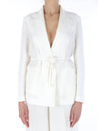 TWINSET GIACCA IN LINO 261TP2453 00059 Madreperla