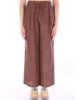 ALYSI PANTALONE IN SETA 116126/P6003 MOSTO Mosto