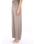 ALYSI PANTALONE IN SATIN 116162/P6221 TAUPE Tortora