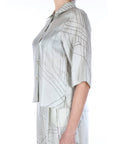 ALYSI CAMICIA IN SETA STAMPATA 116285/P6223 PIST Pistacchio