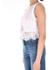 TWINSET TOP IN LINO 261TT2182 00001 Bianco