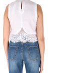 TWINSET TOP IN LINO 261TT2182 00001 Bianco