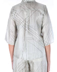 ALYSI CAMICIA IN SETA STAMPATA 116285/P6223 PIST Pistacchio