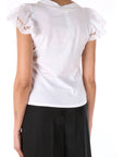 TWINSET T-SHIRT CON PIZZO 261TT2064 00001 Bianco
