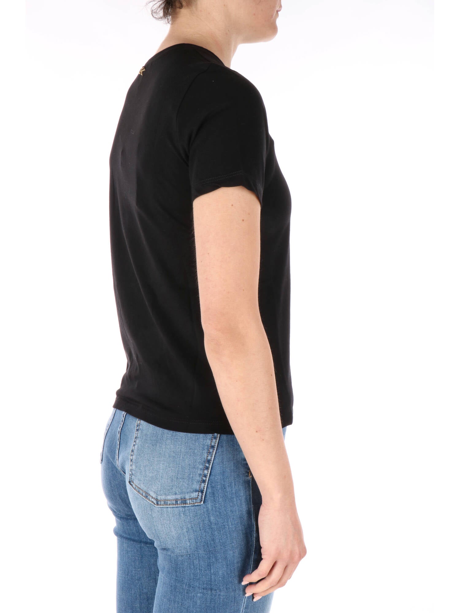 Kocca t-shirt nera con applicazione di strass