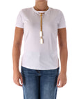 Elisabetta Franchi t-shirt bianca con collana