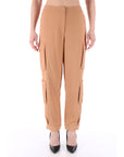 Twinset donna pantaloni cargo in crepe