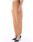 Twinset donna pantaloni cargo in crepe