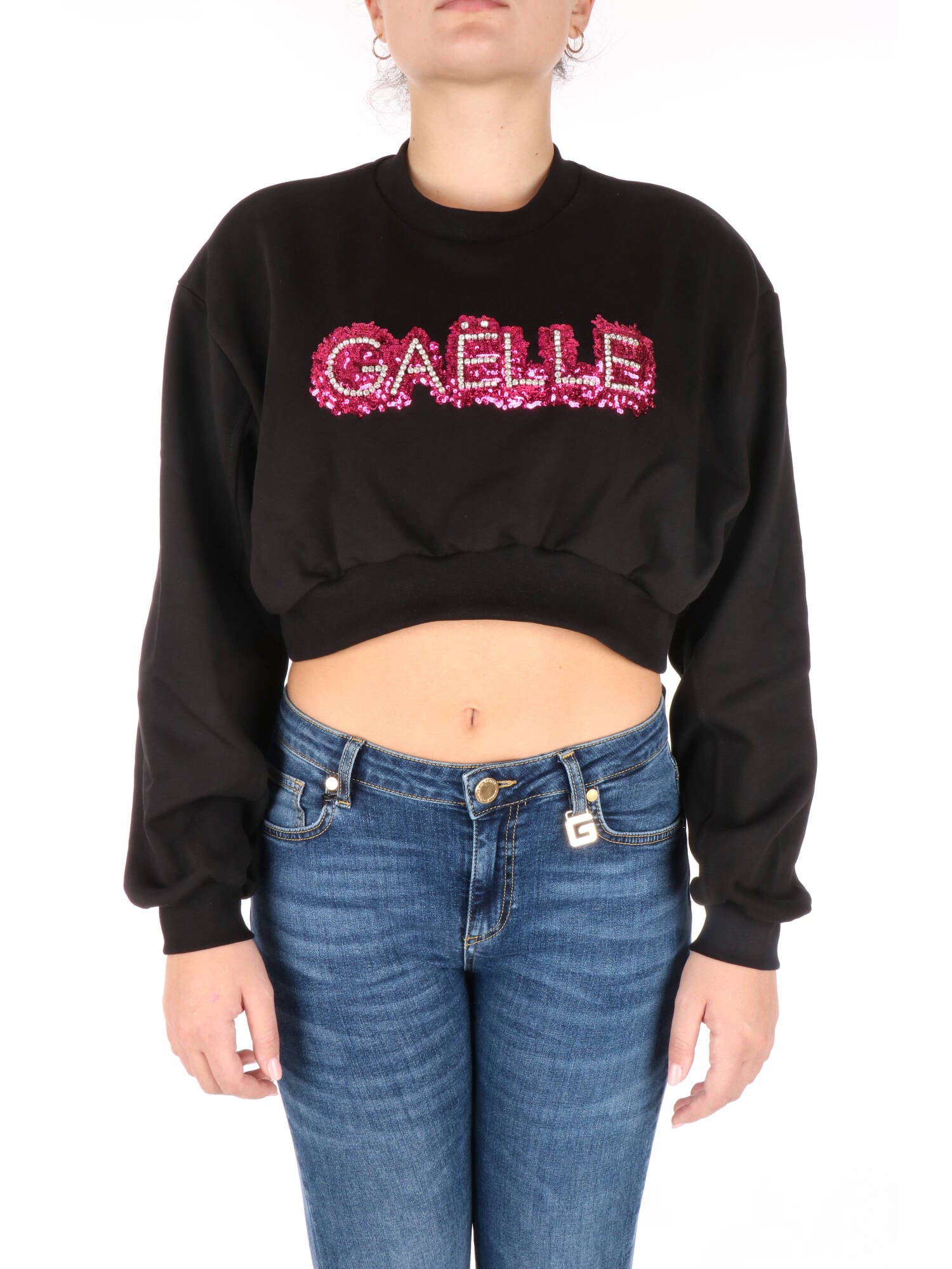 Gaelle Paris felpa cropped con logo