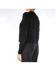 Alysi Pullover Girocollo in Lana Merinos Donna Nero