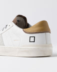 D.A.T.E. Sneakers Hill Low Scratch Uomo Bianco/Senape