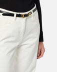 Elisabetta Franchi Jeans Bande Raso Avorio/Nero