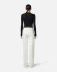 Elisabetta Franchi Jeans Bande Raso Avorio/Nero