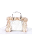 My Best Bag Borsa Atena con Pelliccia Bianco