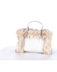 My Best Bag Borsa Atena con Pelliccia Bianco