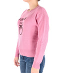 Pinko pullover rosa logo Love Birds