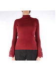 Kocca Maglia con Polsini in Pizzo Donna Bordeaux
