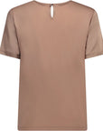 Max Mara Weekend T-Shirt in Raso e Jersey Donna Nocciola