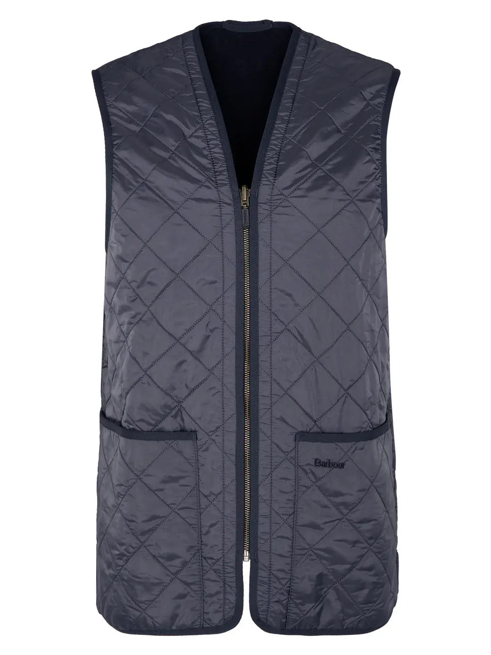 Barbour Gilet/Fodera Trapuntata con Zip Blu Navy