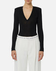 Elisabetta Franchi Maglia Filato Viscosa Nero