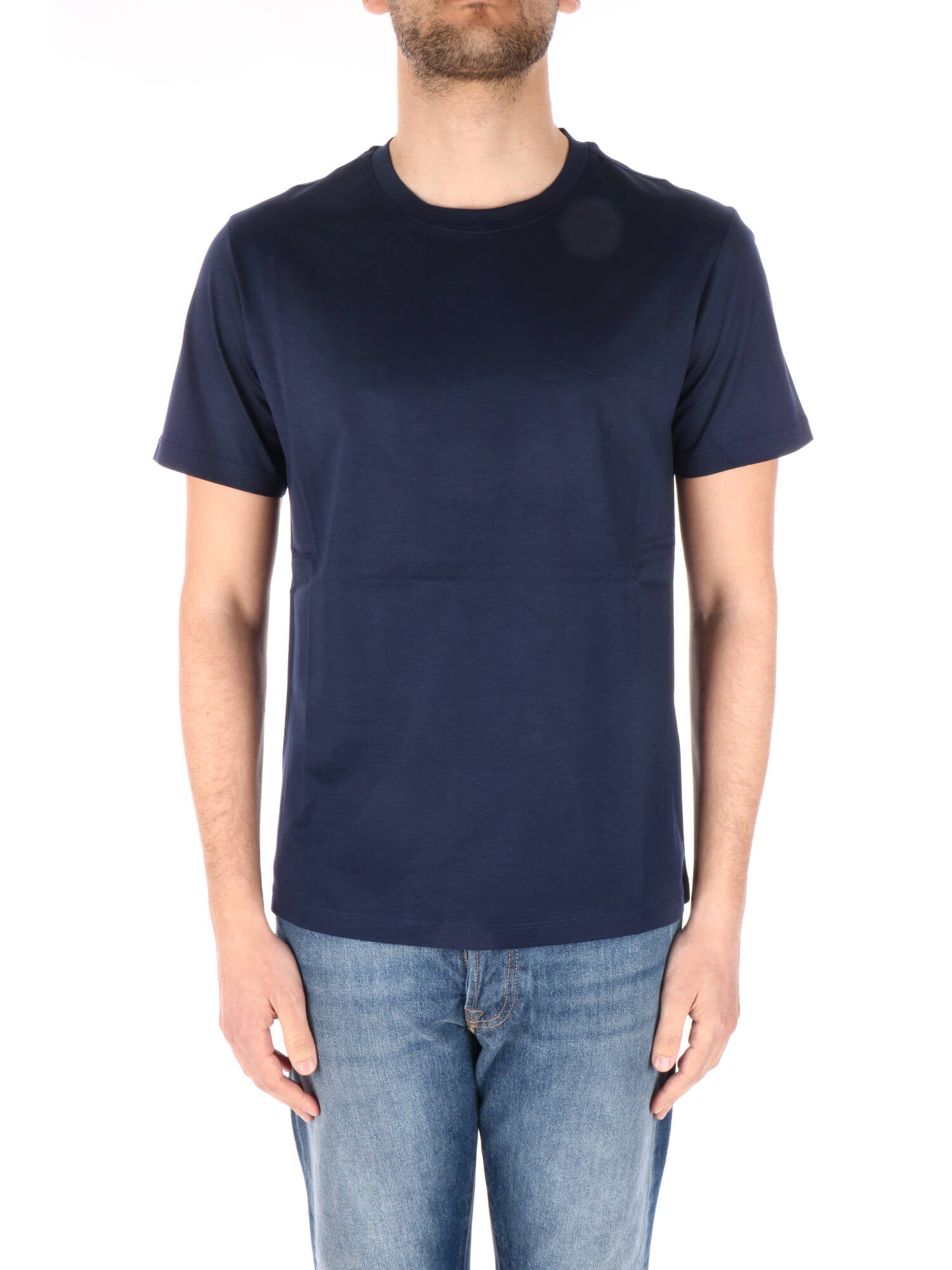 Kangra t-shirt in cotone elastan blu