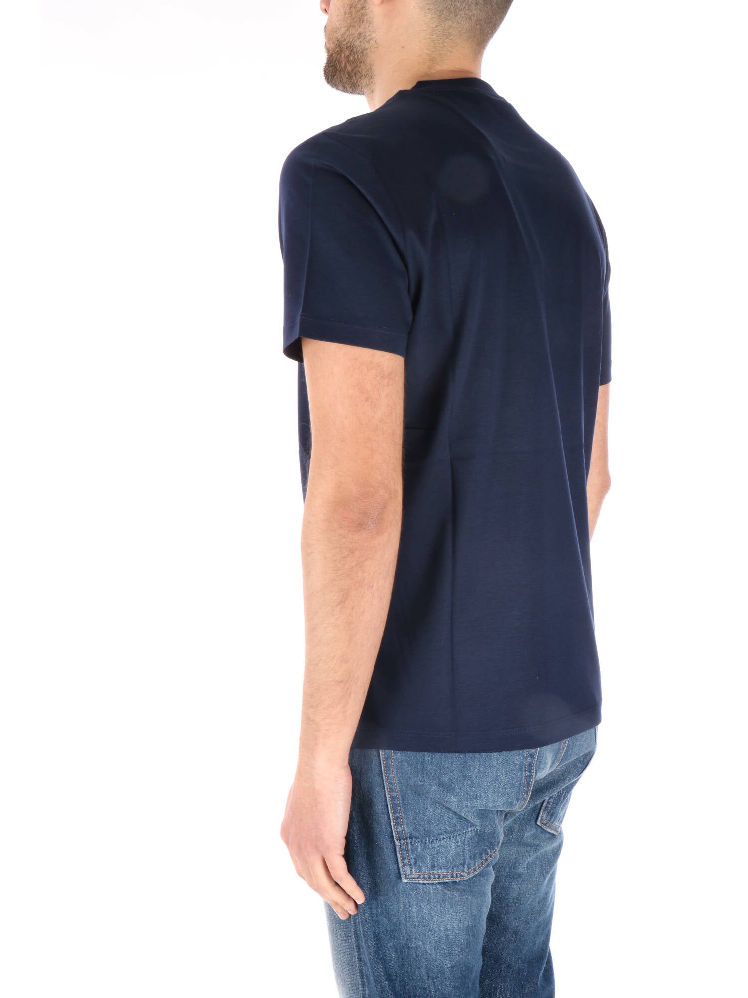 Kangra t-shirt in cotone elastan blu