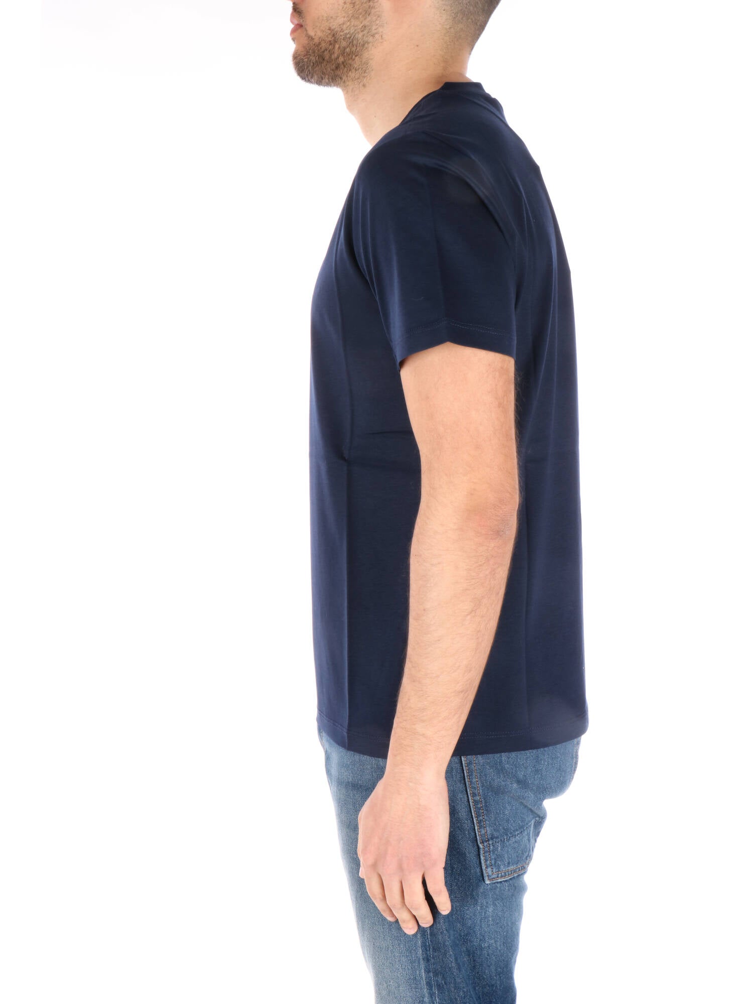 Kangra t-shirt in cotone elastan blu