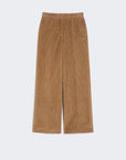 Max Mara Weekend Pantalone Ampio in Velluto Nocciola