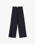 Alysi Pantalone in Organza Effetto Frangia Nero