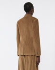 Max Mara Weekend Blazer Doppiopetto in Velluto Nocciola
