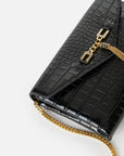 Elisabetta Franchi Borsa Tracolla con Catena Groumette Nero