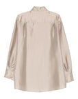 Alysi Camicia in Lyocell e Seta Donna Mandorla