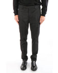 Berwich Pantalone Morello in Gabardina Uomo Nero