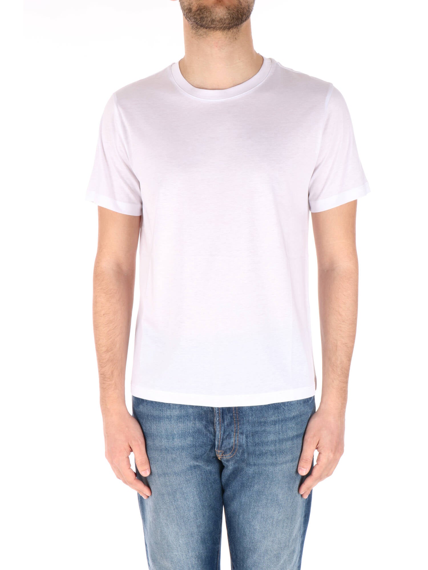 Kangra t-shirt in cotone elastan bianco