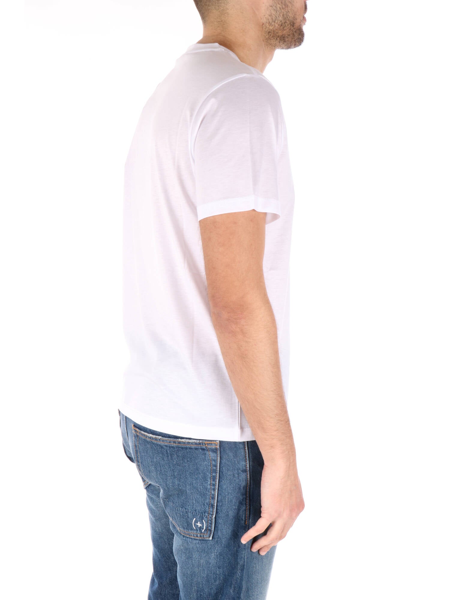 Kangra t-shirt in cotone elastan bianco