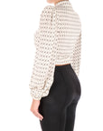 Elisabetta Franchi camicia cropped in georgette