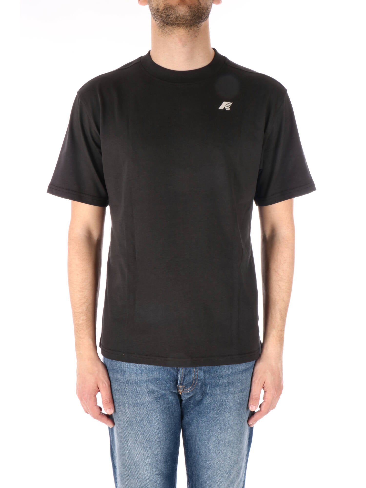 K-way t-shirt nera con stampa