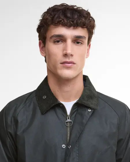 Barbour Giacca Cerata Tracker Uomo Sage