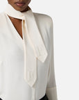 Elisabetta Franchi Camicia Georgette Fusciacca Latte