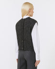 Max Mara Studio Gilet in Alpaca e Lurex Antracite