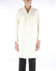 Max Mara Studio Cappotto Over in Lana Donna Panna