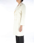 Max Mara Studio Cappotto Over in Lana Donna Panna