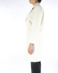 Max Mara Studio Cappotto Over in Lana Donna Panna