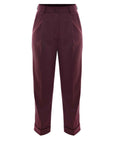 Kocca Pantaloni Dritti con Pinces Donna Prugna