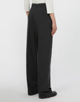 Max Mara Weekend Pantalone in Tela di Lana Grigio Scuro